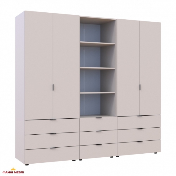 Шафа для одягу Дорос Гелар кашемір 4-х дверна з пеналом 215 см 5