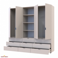 Шафа для одягу Дорос Гелар кашемір 4-х дверна з пеналом 215 см