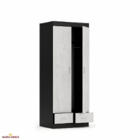 Шкаф 2д + 2шх КС Терра 2 дверный графит 80 см