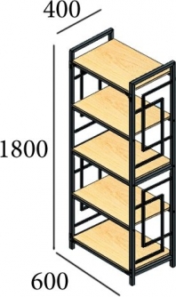 Стеллаж 5 полок Квадро