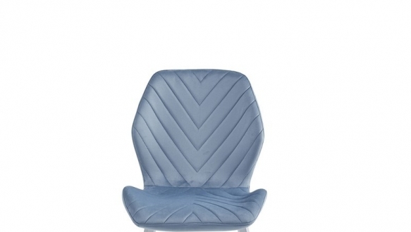 Стул N-54 голубой топаз велюр + белый 4