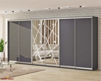 Шафа-купе 5,4м шестидверна з дзеркалом худмат