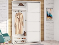 Прихожая-купе 1,2м ДСП из 4-х частей однодверная