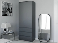 Шкаф Морели Т211 2 дверный графит с трубой 80 см