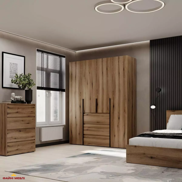 Шафа розпашна комбінована 4 дверна Art In Head №1 Light 160 2