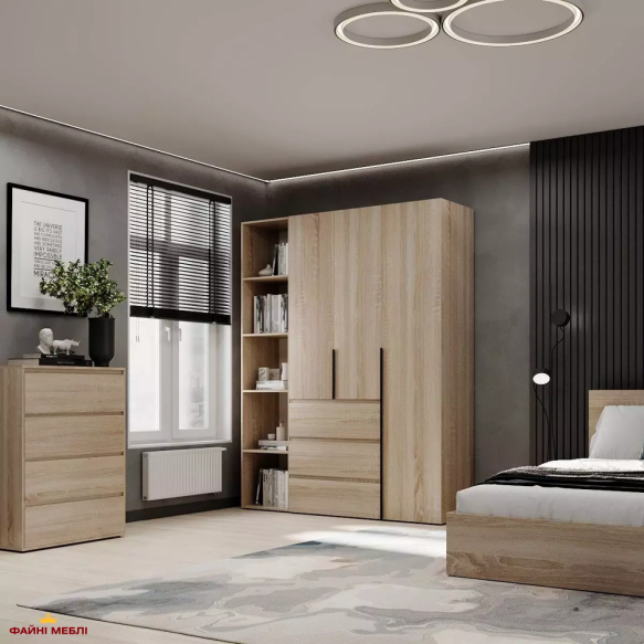 Шкаф распашной комбинированный трёхдверный Art In Head №8 Light, ширина 160 см 2 Шкаф распашной комбинированный трёхдверный Art In Head №8 Light, ширина 160 см 2