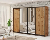 Шкаф-купе 4м четырехдверный с зеркалом худмат