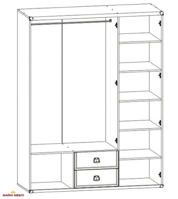 Шкаф JSZF 3D2S/150 Индиана Каньон 8