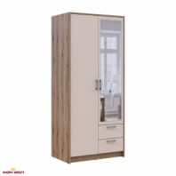 Шафа для одягу Дорос Ронді кашемір з дзеркалом 2 дверна 82 см