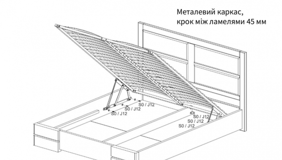 Ліжко Камелія ромб з ПМ 9