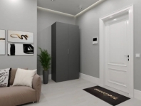 Шкаф Морели SТ 0009 2 дверный антрацит с трубой 100 см