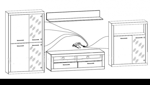 Модульная гостиная Стоун 3