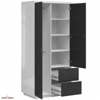 Шафа SZF2D2S BRW Poland Forn 2 дверний чорний 94 см