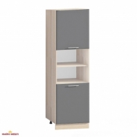 Шкаф П60.214.2Д В.2 под духовку или микроволновку Хай-Тек глянец перламутр