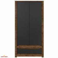 Шкаф SZF2D1S BRW Poland Ruso 2 дверный черный 104 см