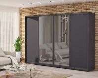 Шкаф-купе 4м четырехдверная бронза графит худмат