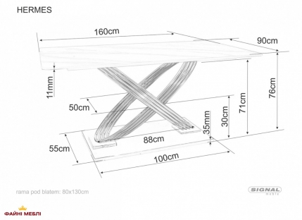 Стол обеденный Hermes 0