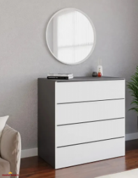 Комод антрацит/белый ТХ005