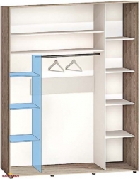 Шафа-купе 1м дводверна з дзеркалом