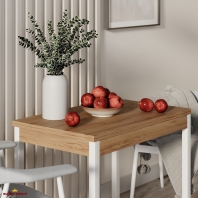 Стол-трансформер Lunch Дуб крафт золотой/Белый