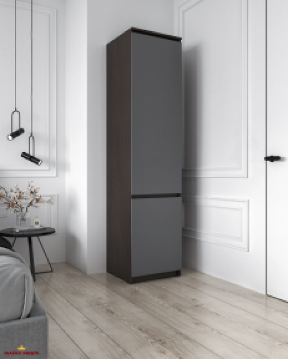 Шкаф Морели Т217 венге темный/антрацит с полками 50 см