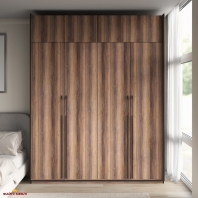 Шафа Морелі R-0020 Рамо 4 дверна дуб кверкус зі штангою та полицями 197см