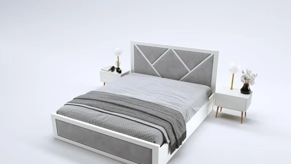 Ліжко дерев'яне з м'якою вставкою DrevKO Стиль 2 1