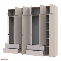 Шафа для одягу Дорос Лукас кашемір 6 дверна 270 см