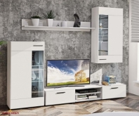 Модульна вітальня МС-4332 Еко Білий Глянець