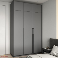 Шкаф Морели R-0016 Рамо 3 дверный антрацит со штангой и полками 150 см