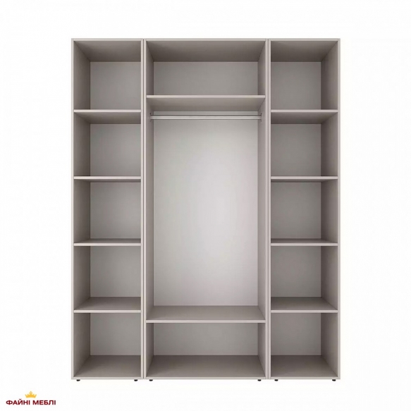 Шкаф комбинированный трехдверный Art in Head №16 Light / Лайт 160 см 10