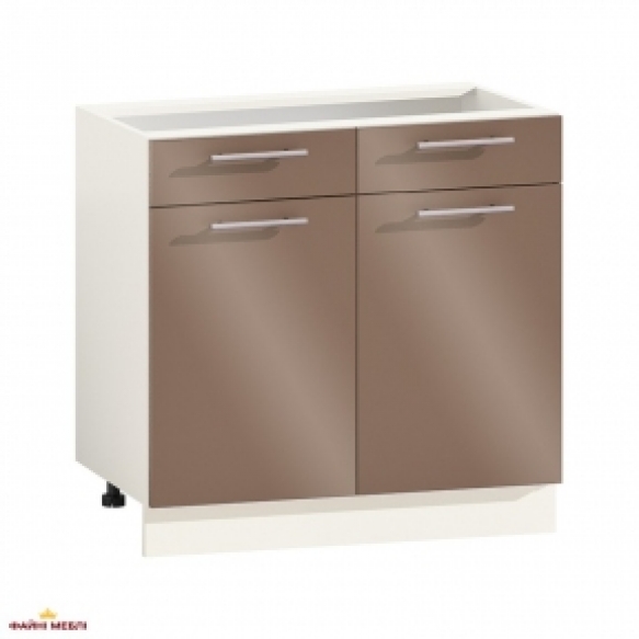 Тумба нижняя Н60.82.2Я2Д Крашеный высокий глянец с печатью