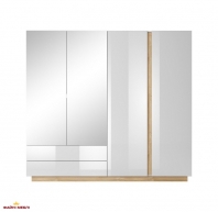 Шафа 4D2S/220 Perfect Home Arco 4 дверна білий 220 см