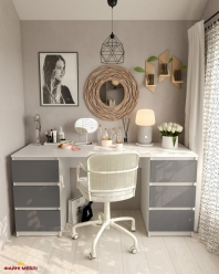 Стол компьютерный белый Т228