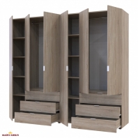 Шафа Дорос Гелар дуб сонома 6 дверна 232,5 см