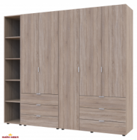Шафа Дорос Гелар дуб сонома з Етажеркою 5 дверна 231,9 см