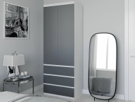 Шкаф Морели Т211 2 дверный белый с трубой 80 см