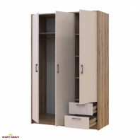Шафа для одягу Дорос Ронді кашемір 3 дверна 121 см