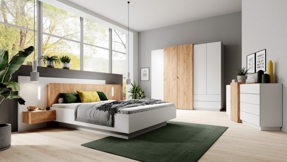 Кровать 160 с тумбами прикроватными и LED 3D 3 Кровать 160 с тумбами прикроватными и LED 3D 3