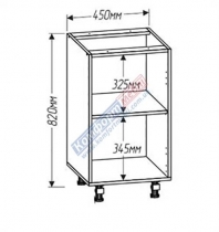 Тумба нижня Н45.82.1Д Хай-Тек глянець перламутр