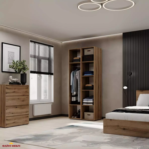 Шкаф распашной комбинированный двухдверный Art In Head №13 Light, ширина 80 см 4 Шкаф распашной комбинированный двухдверный Art In Head №13 Light, ширина 80 см 4