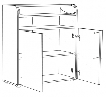 Комод пеленальный 2D1S Алекс 2
