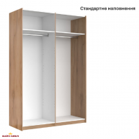 Шафа-купе без дзеркала 1,5х2,1 Міромарк Асті 2 дверна дуб крафт 150 см