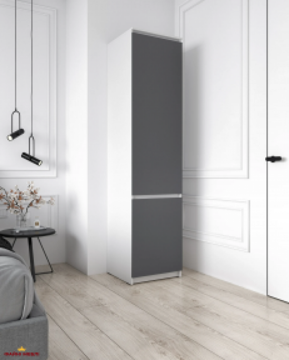 Шкаф Морели с полками Т217 белый/антрацит с полками 50 см