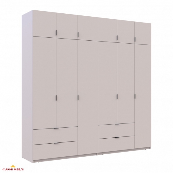 Шафа для одягу Дорос Лукас кашемір 3+3 ДСП 240 см 5