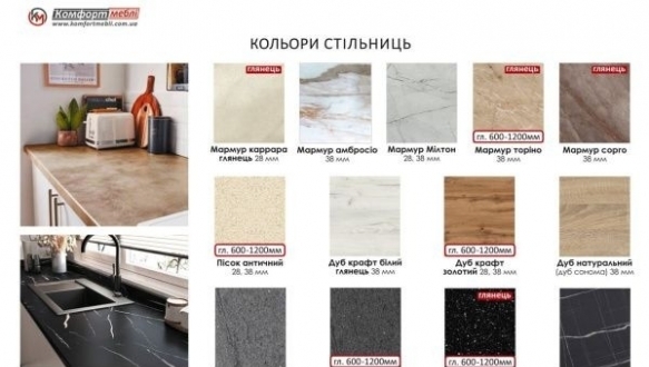 Кухонний комплект Фарбований високий глянець 2,8 м 2