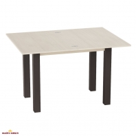 Стол-трансформер Dinner Glass Гикори рокфорд светлый/Венге ноги/Графитовое стекло