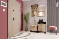 Вешалка для одежды дуб гранж песочный F-0001 Форте