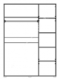 Шкаф 3ДЗ Світ Меблів Бьянко Белый 3 дверный белый глянец 150 см