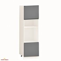 Шкаф П60.214.2Д под духовку и микроволновку Альфа-ручка